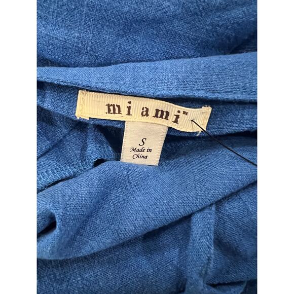 NWT Francesca's Collections Mi ami Blue Scallop Rayon Blend Tank Top - SIZE S - Picture 10 of 10